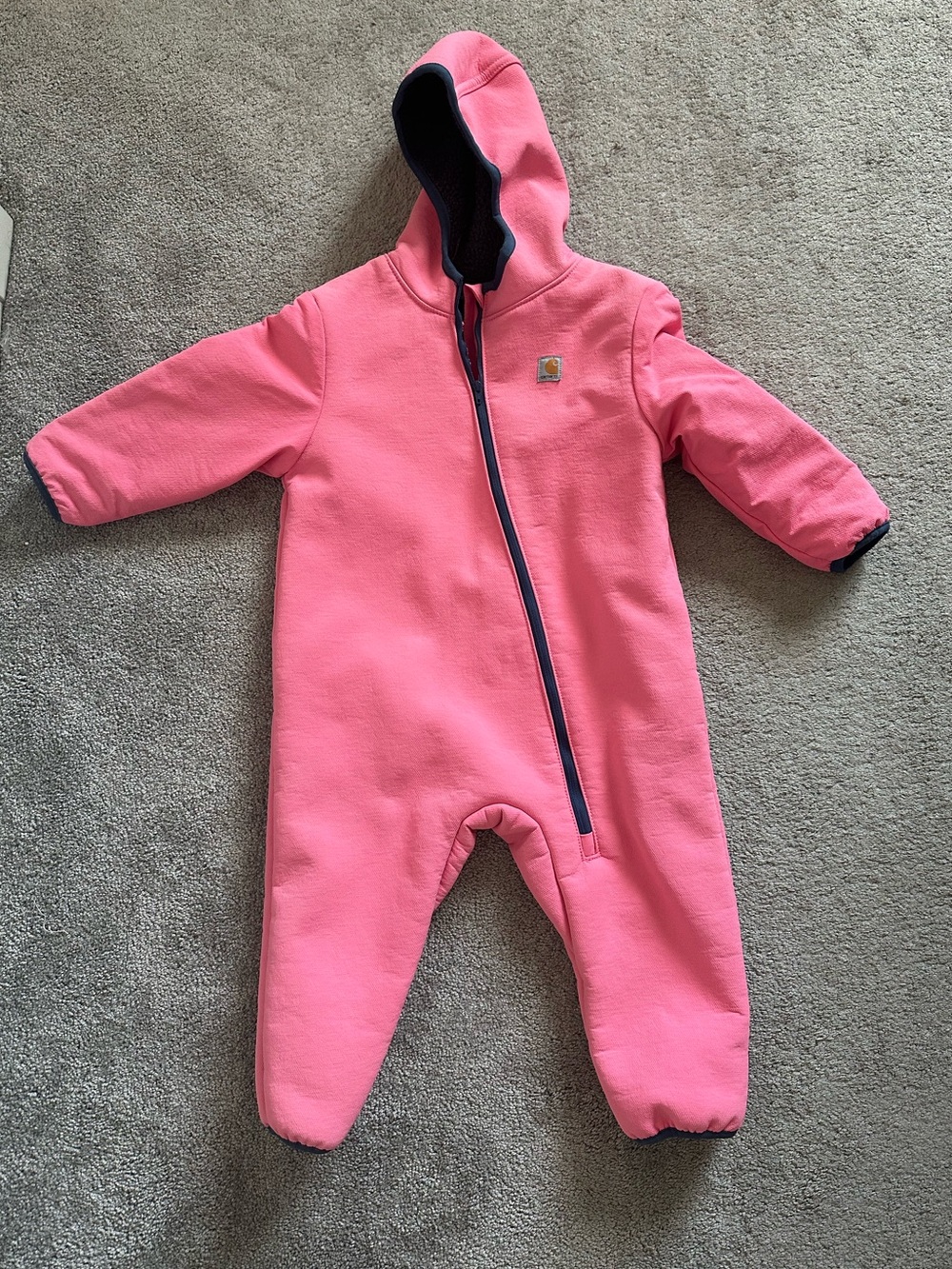 Carhartt Super Dux Snowsuit Pink Size 12 Month Insulated Snow Suit Bunting